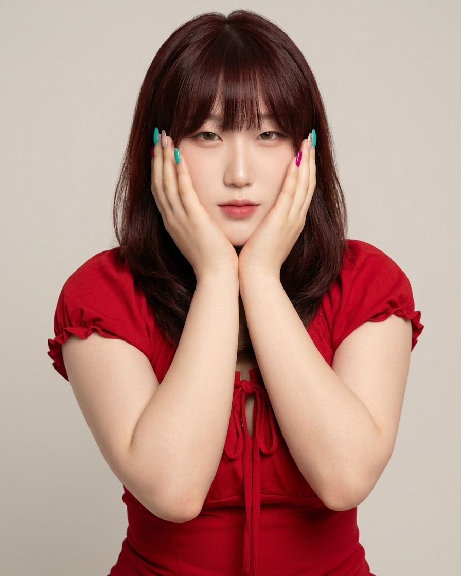 약지 손톱에 레오파드 패턴 젤 아트가 적용되는 클로즈업