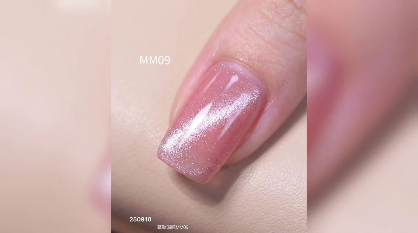 체리 블로썸 핑크 마그네틱 캣아이 젤네일 — 단계별 셀프 튜토리얼